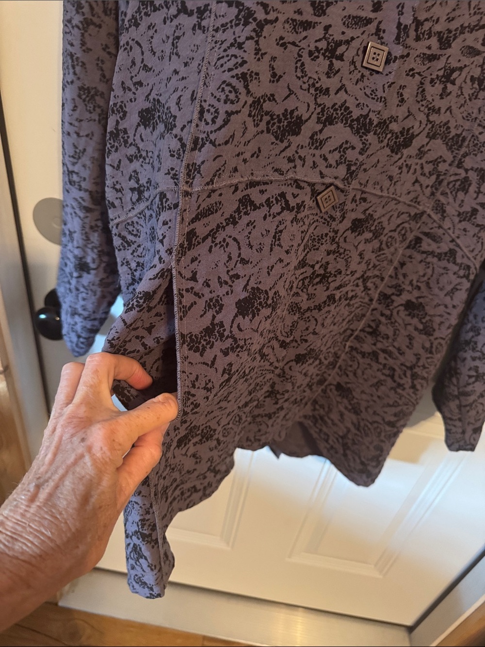 Habitat Lavender and Black Printed Button-Front Shirt/jacket - Picture 4 of 4